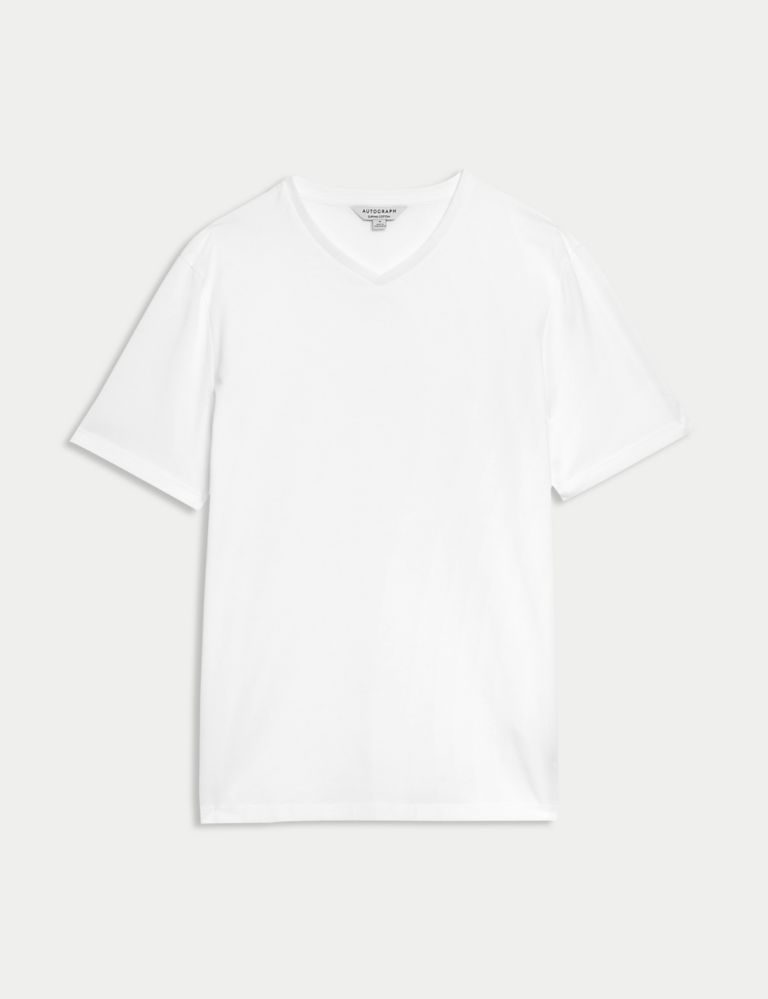 Pure Supima® Cotton V-Neck T-Shirt 2 of 4