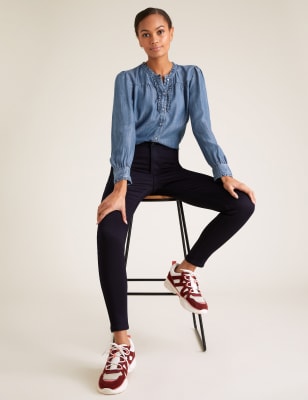 Pure Tencel™ Frill Detail Blouse Image 3 of 5