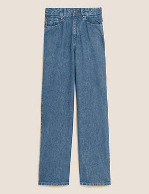 Pure Tencel™ High Waisted Wide Leg Jeans Image 2 of 8