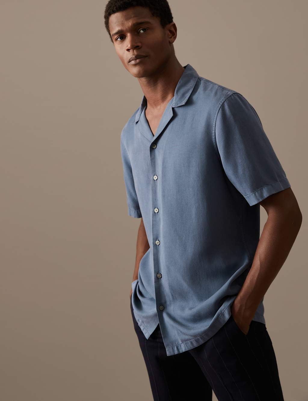 Pure Tencel™ Revere Shirt 1 of 5