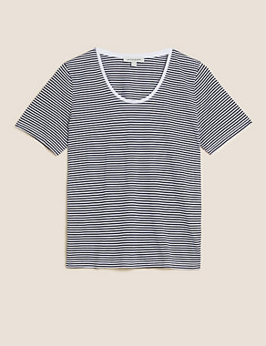 Pure Tencel™ Striped T-Shirt Image 2 of 6