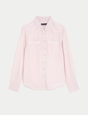 Pure Tencel™ Tea Dyed Collared Shirt Image 2 of 5