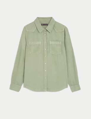 Pure Tencel™ Tea Dyed Collared Shirt Image 2 of 6