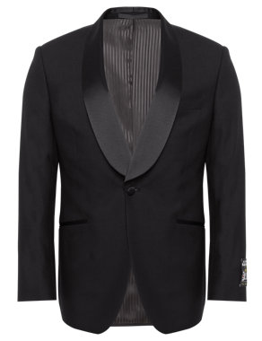 Pure Wool 1 Button Eveningwear Suit Jacket Image 2 of 9