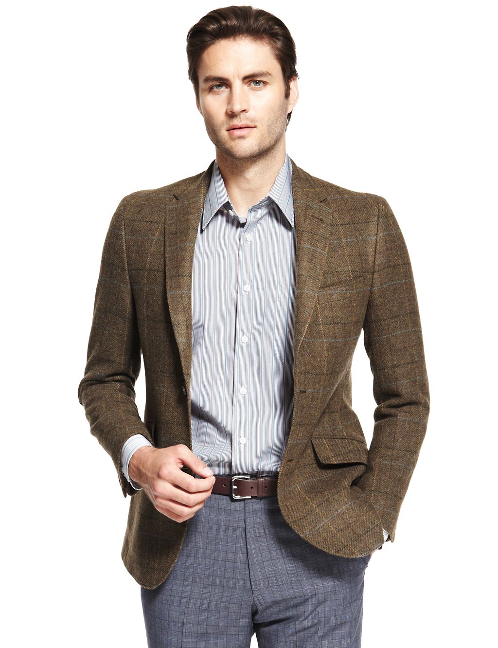 Pure Wool 2 Button Check Jacket 3 of 4