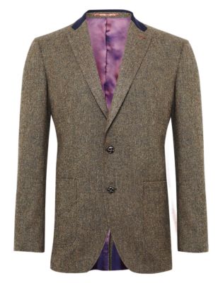 Pure Wool 2 Button Donegal Jacket Image 2 of 7