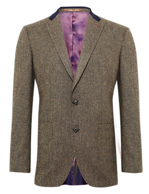 Pure Wool 2 Button Donegal Jacket Image 2 of 7