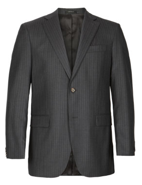 Pure Wool 2 Button Striped Jacket Image 2 of 7
