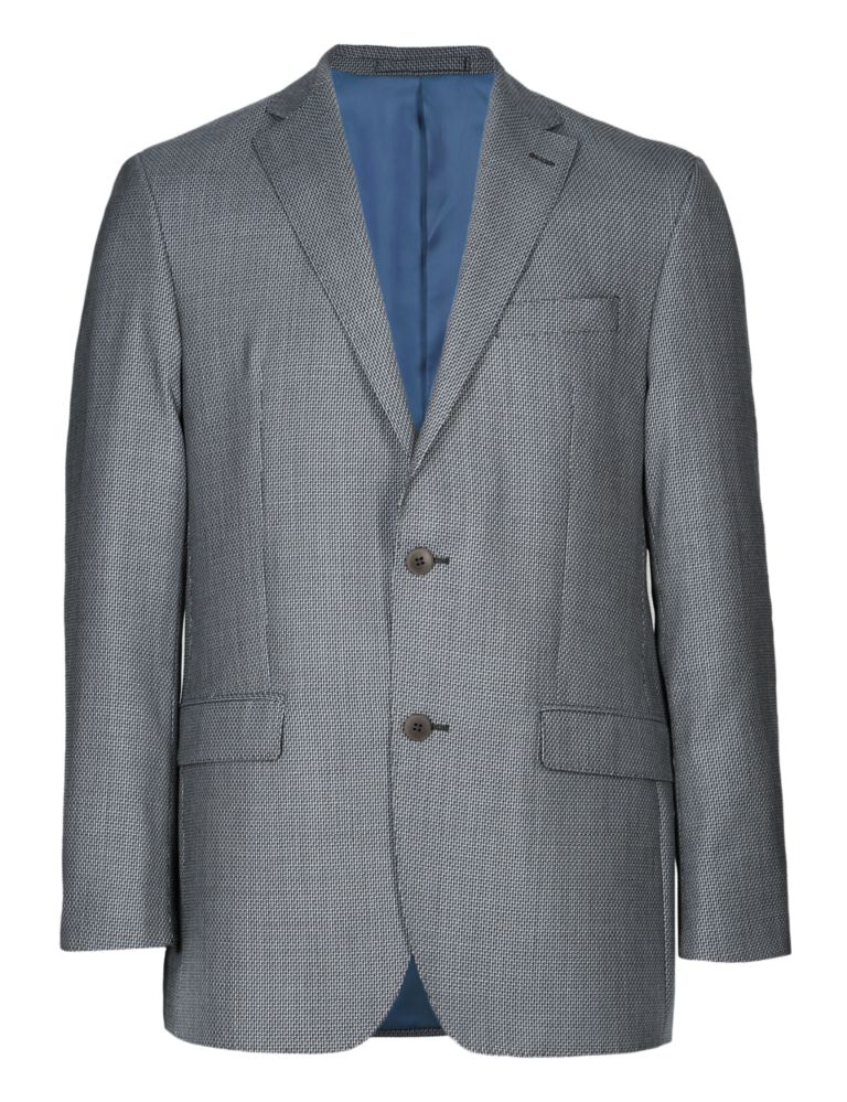 Pure Wool 2 Button Textured Jacket 2 of 6