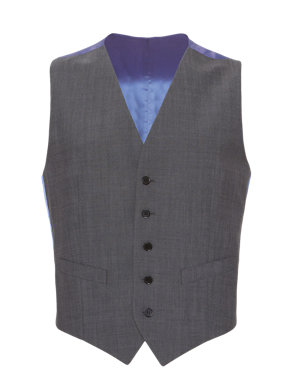Pure Wool 5 Button Waistcoat Image 2 of 3