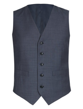 Pure Wool 5 Button Waistcoat Image 2 of 5