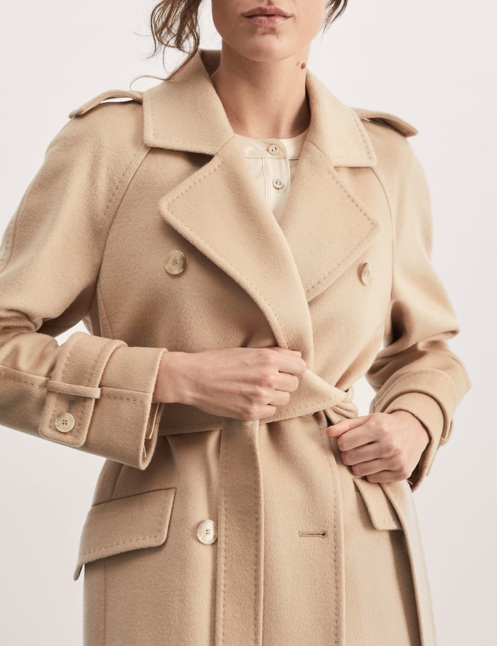 Skyyler long sale belted wrap coat