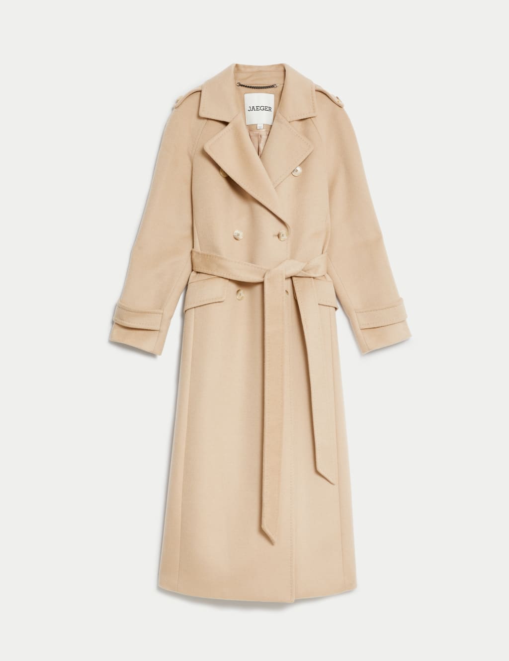 Skyyler long 2024 belted wrap coat