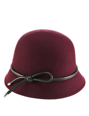 Pure Wool Bow Cloche Hat Image 2 of 3