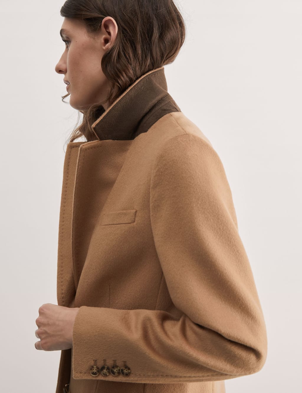 Pure Wool Boyfriend Coat JAEGER M S