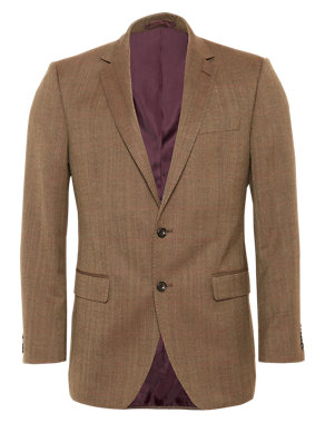 Pure Wool Button Checked Jacket Image 2 of 6