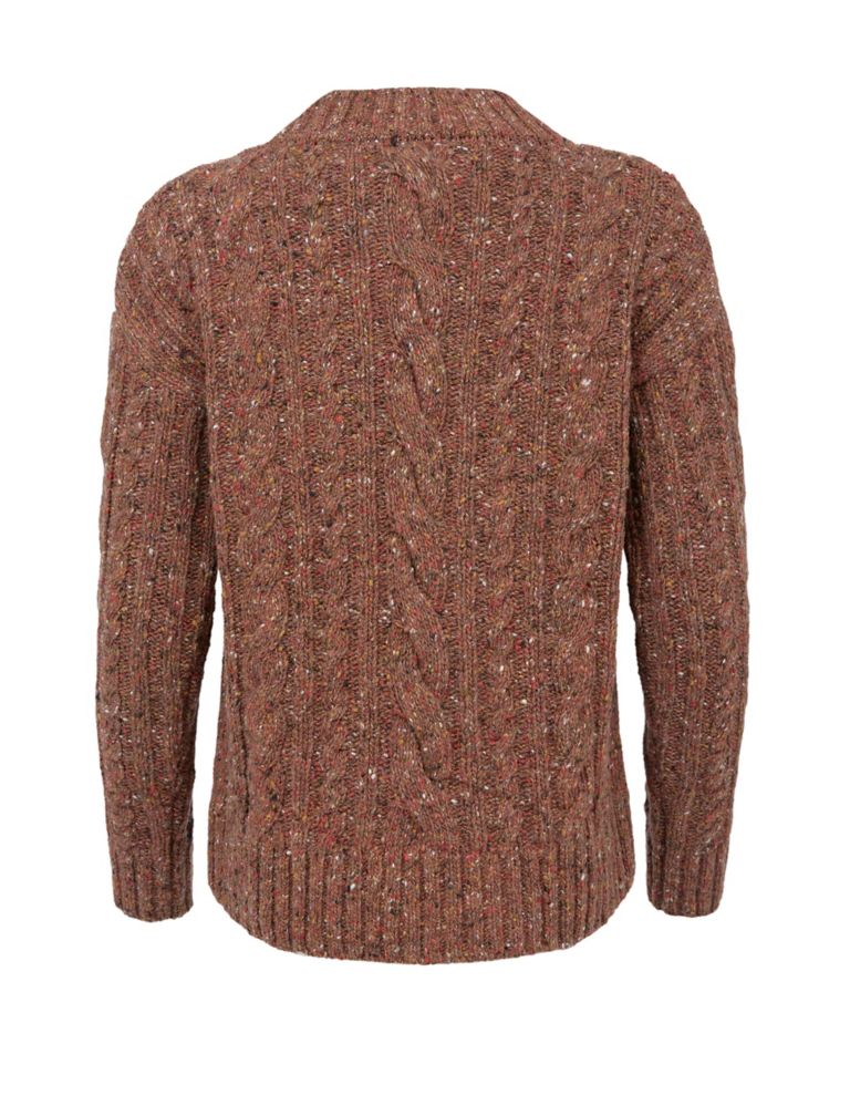 Pure Wool Cable Knit Crew Neck Jumper 2 of 7