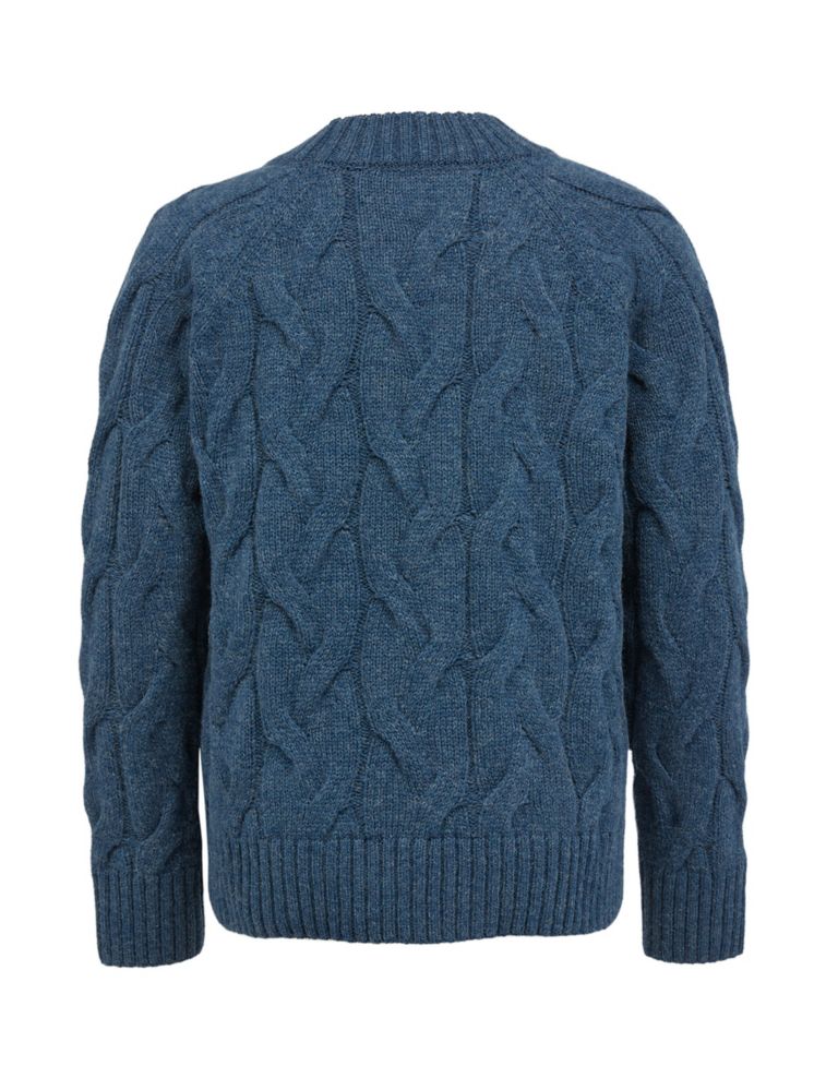 Pure Wool Cable Knit Relaxed Jumper 5 of 9