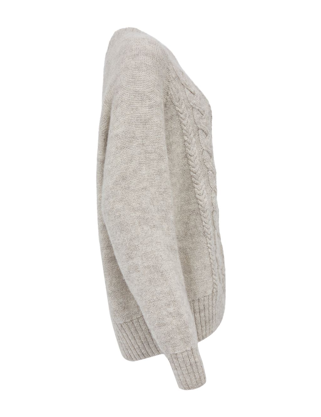 Pure Wool Cable Knit Zip Up Cardigan 7 of 11