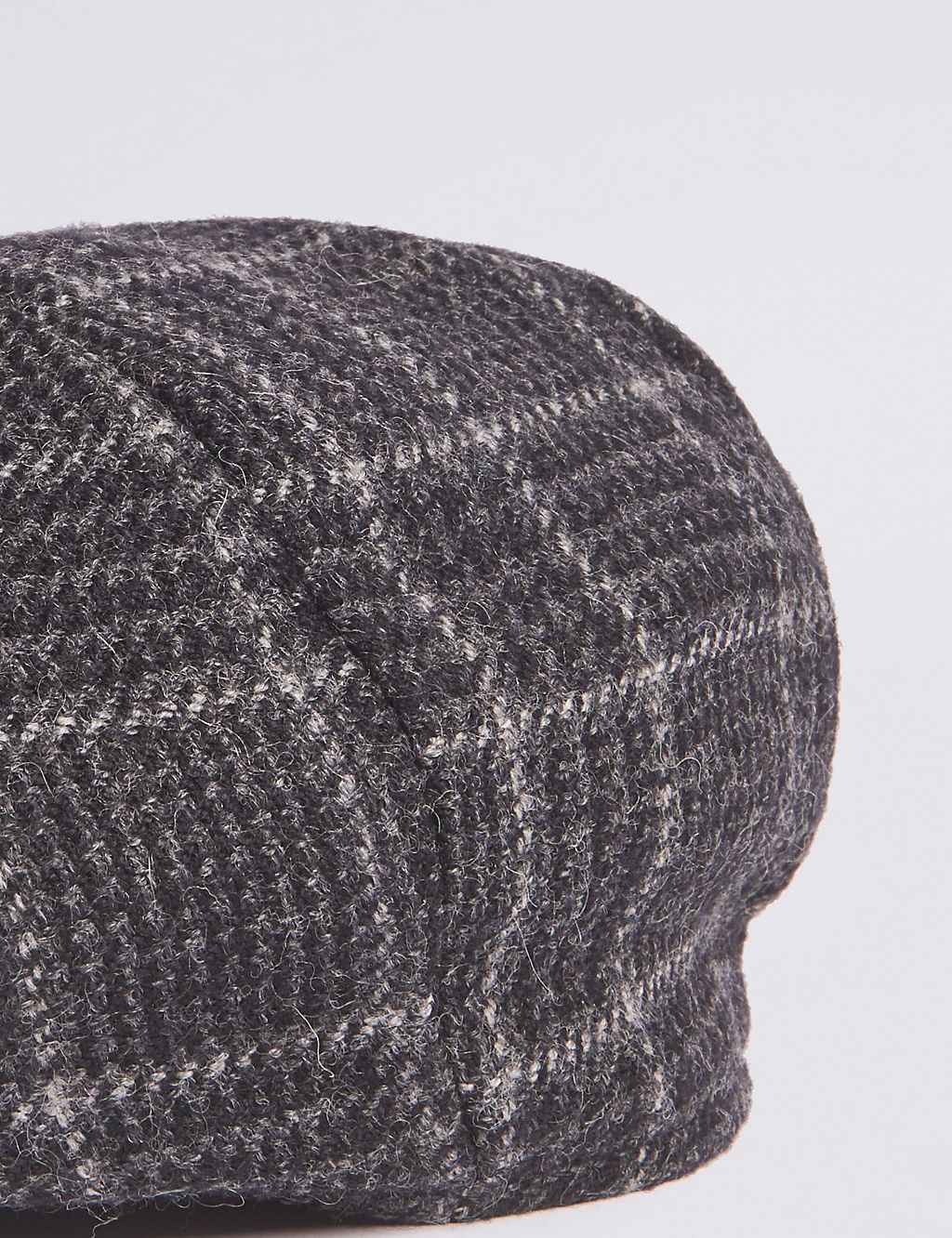 Pure Wool Checked Baker Boy Hat 2 of 4