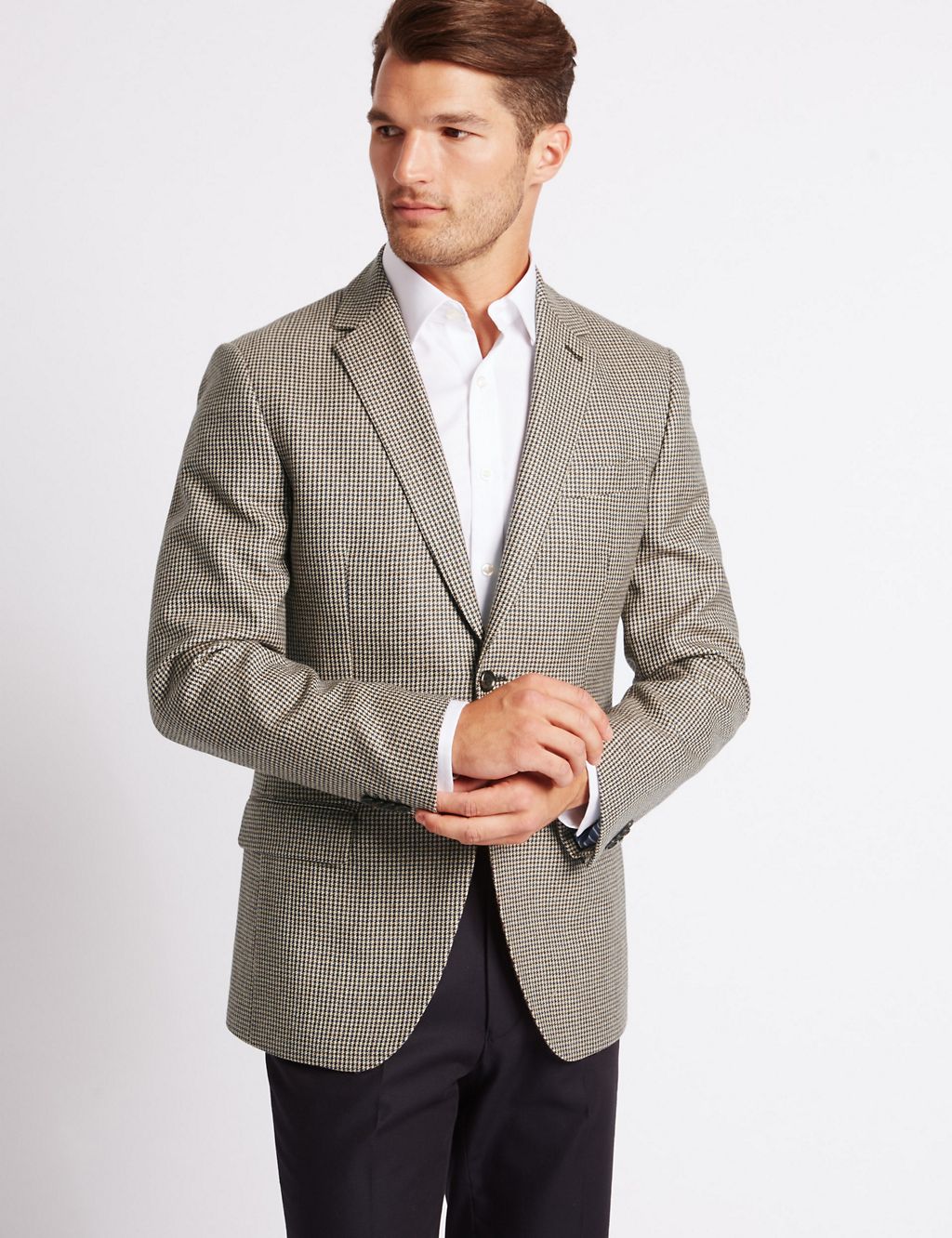 Pure Wool Checked Jacket 3 of 8