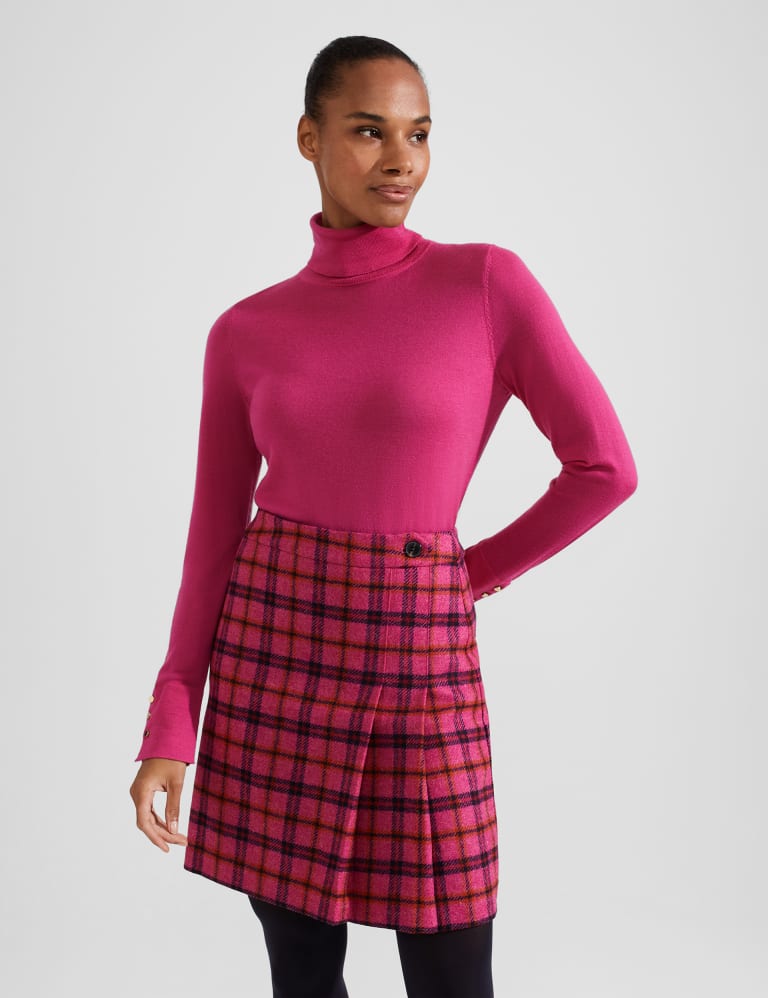 Gingham sales wool skirt