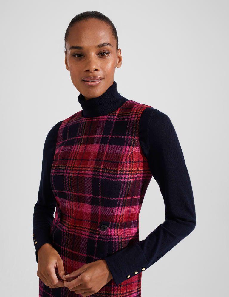 Hobbs checked outlet dress