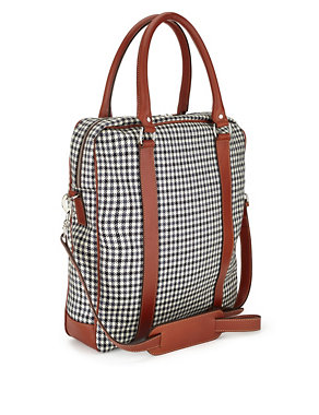 Pure Wool Checked Tote Bag Image 2 of 3