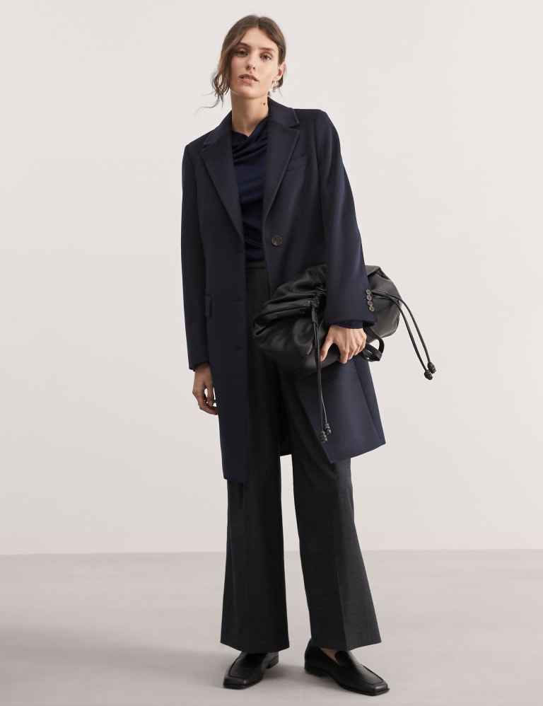 Pure Wool Collared Boyfriend Coat