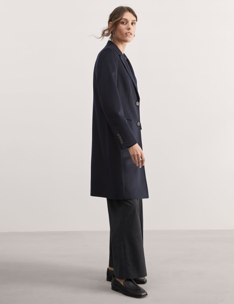 Pure Wool Collared Boyfriend Coat JAEGER M S