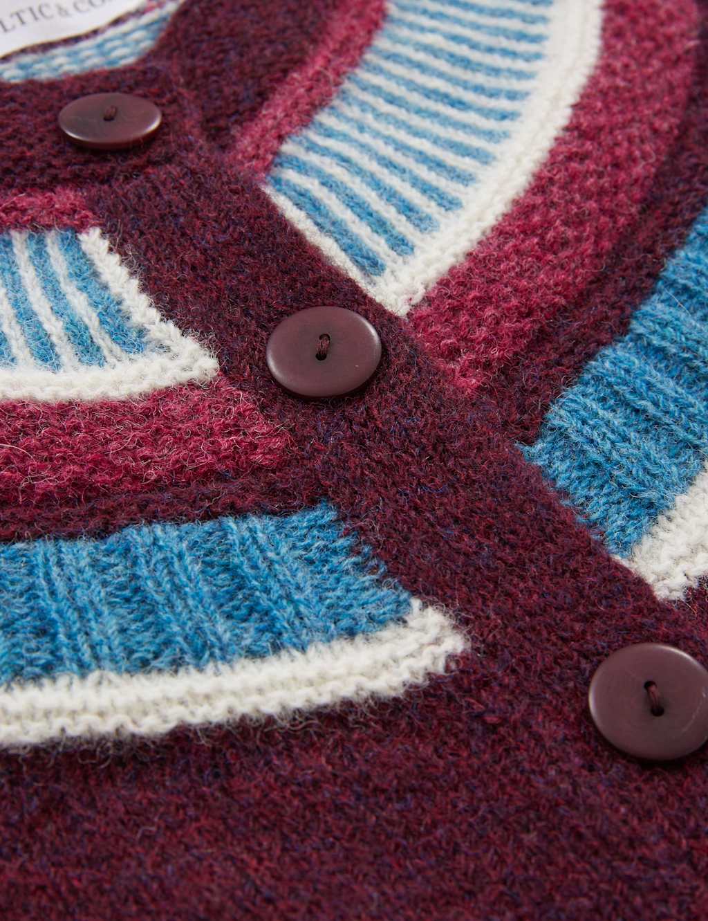 5010186 Wine Colour Block Cardigan main image 0
