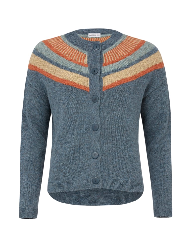 Pure Wool Crew Neck Cardigan Celtic Co. M S