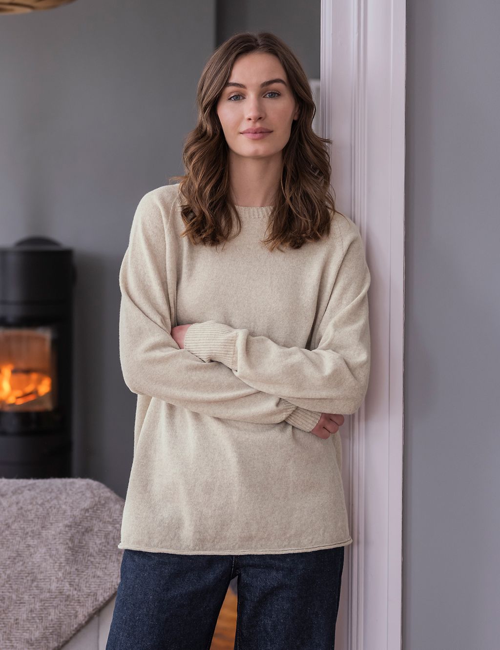 Pure Wool Crew Neck Jumper 3 of 4
