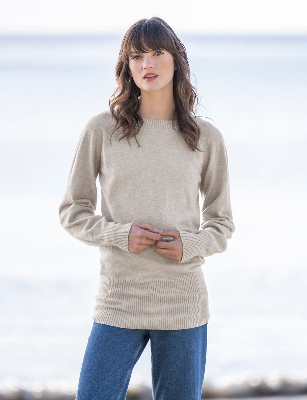Pure Wool Crew Neck Relaxed Jumper 3 of 8