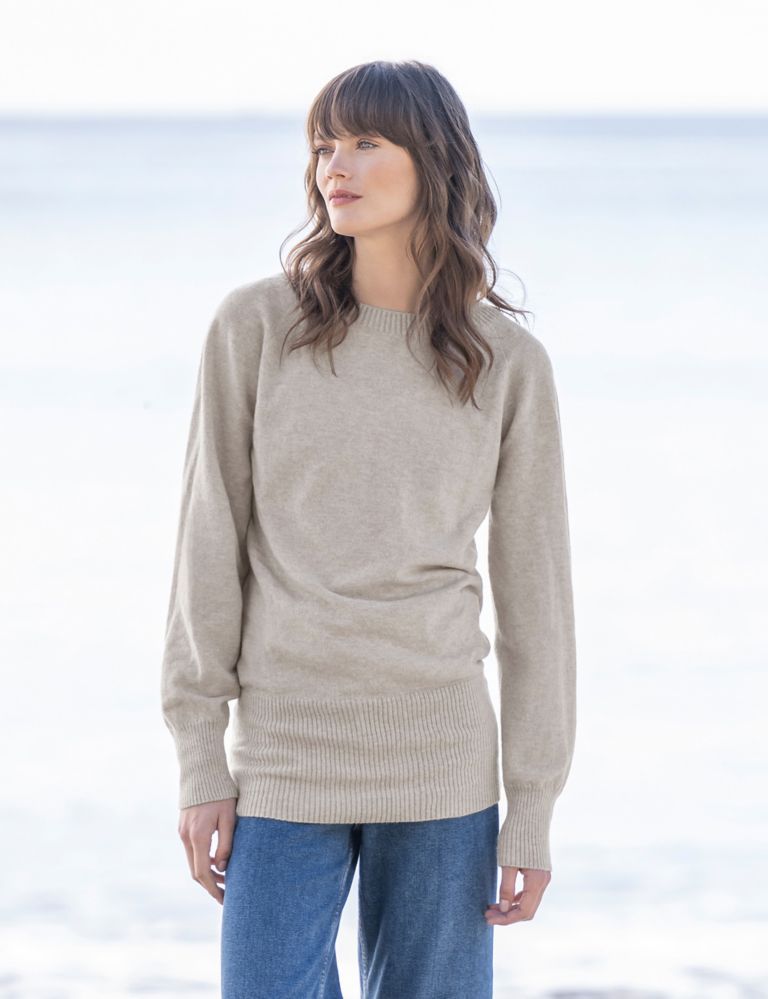 Pure Wool Crew Neck Relaxed Jumper 5 of 8