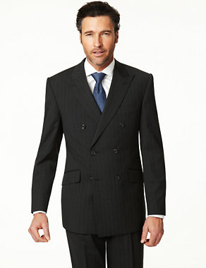Pure Wool Double Breasted 2 Button Suit Jacket Image 2 of 7