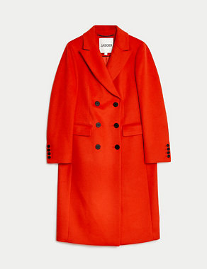 Pure Wool Double Breasted Boyfriend Coat | JAEGER | M&S