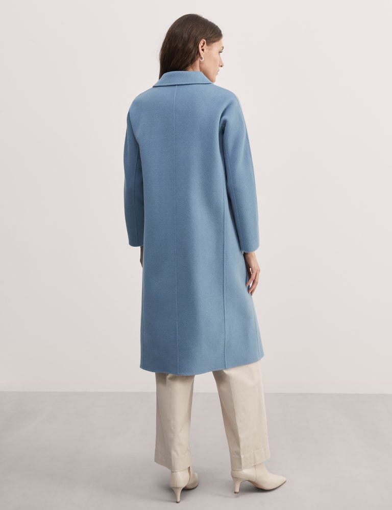 Pure Wool Double Breasted Relaxed Coat JAEGER M S