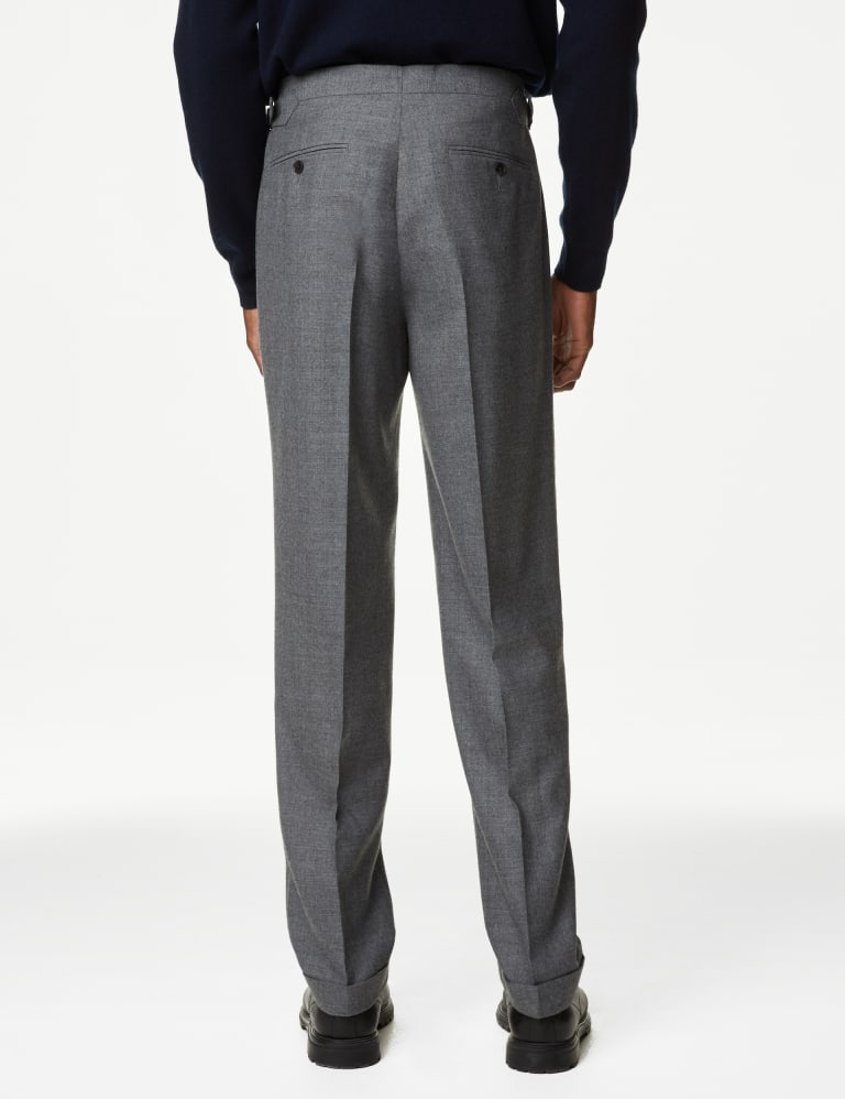 Pure Wool Flannel Trousers | Autograph | M&S