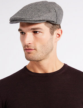Pure Wool Flat Cap with Stormwear™ Image 2 of 4