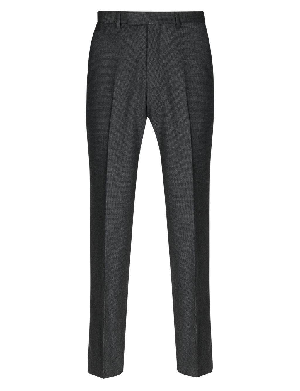 Pure Wool Flat Front Puppytooth Trousers 1 of 3