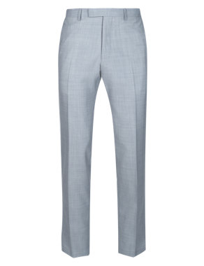 Pure Wool Flat Front Trousers Image 2 of 4
