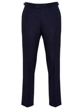 Pure Wool Flat Front Trousers Image 2 of 6