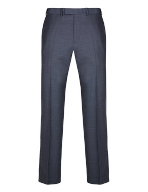 Pure Wool Flat Front Trousers Image 2 of 5