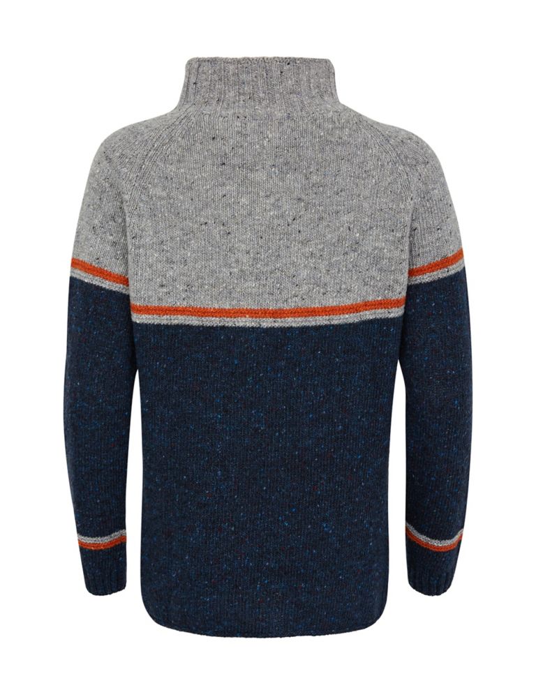 Pure Wool Funnel Neck Jumper 4 of 4