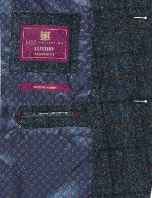 Pure Wool Harris Tweed Tailored Jacket, M&S Collection Luxury