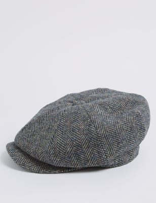 Pure wool best sale herringbone flat cap