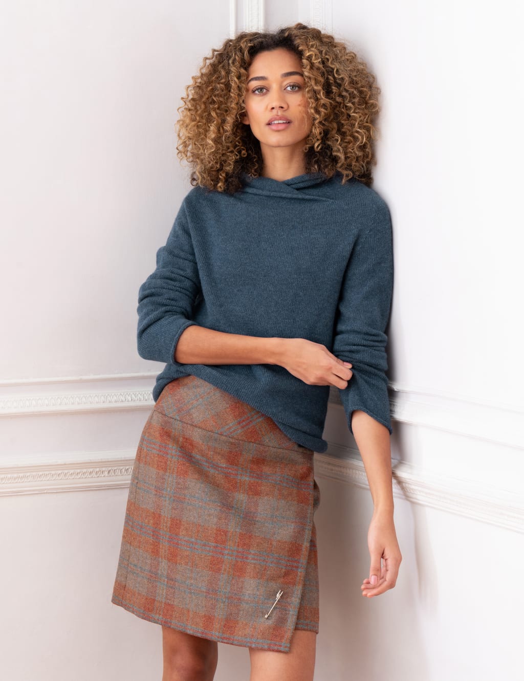 Hooded wool jumper clearance