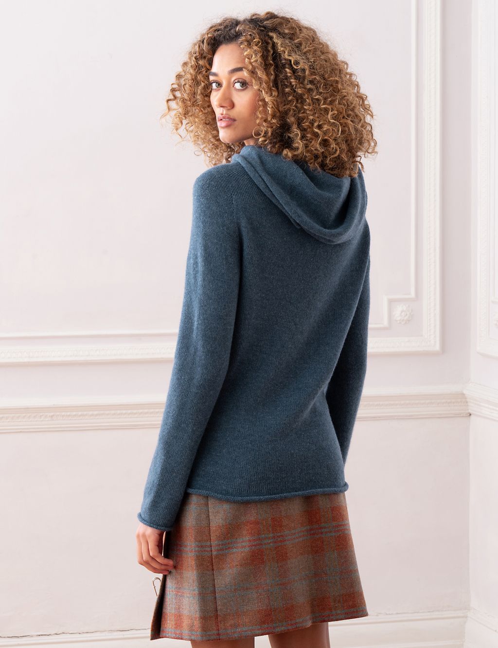 Pure Wool Hooded Neck Jumper 4 of 5