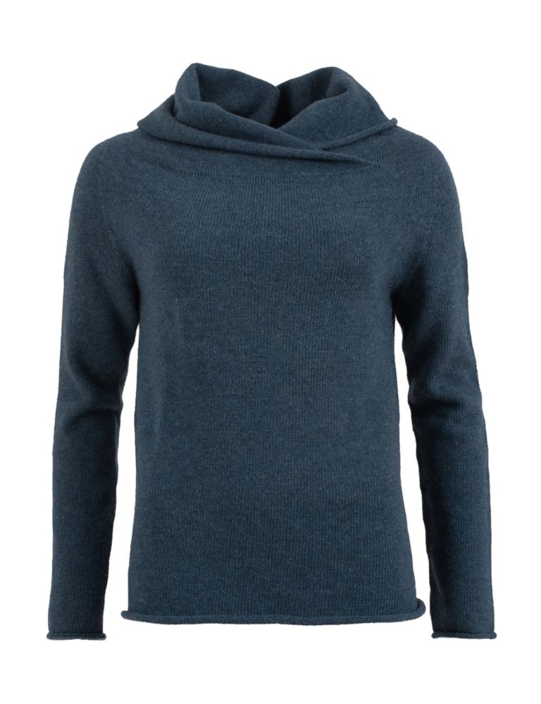 Pure Wool Hooded Neck Jumper 2 of 5